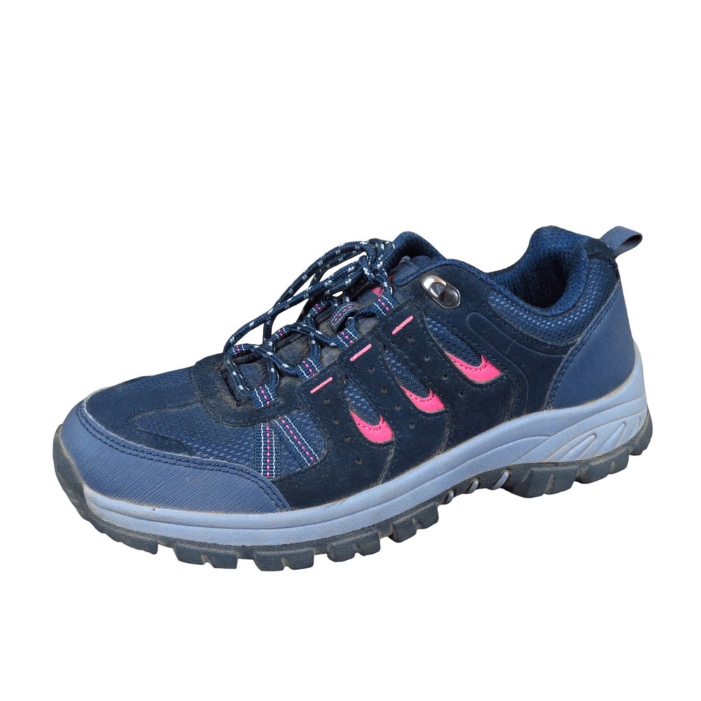 Denali Alpine Low Women Hiking Shoe Size 9 Outdoor Trail Navy Blue Pink Leather